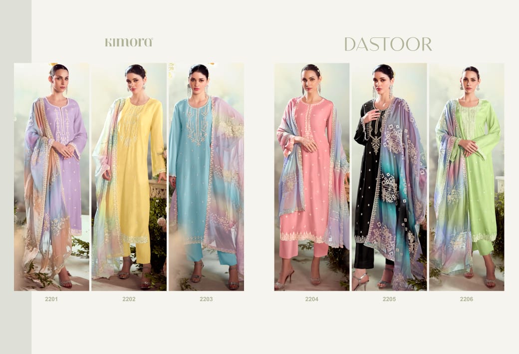 Dastoor By Kimora Heer Modal Embroidery Salwar Suits Wholesale Price In Surat
